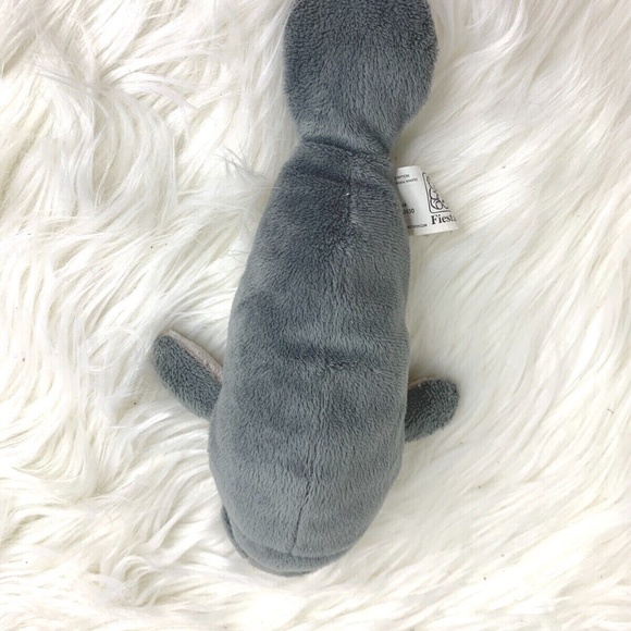 fiesta 9 in Tall Bean Bag Plush Manatee Stuffed Animal Toy Gray - Picture 5 of 6